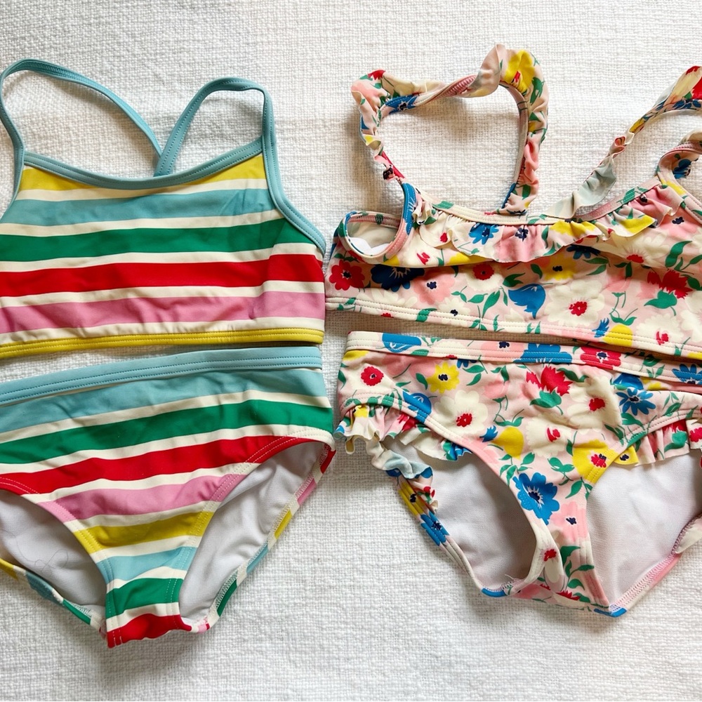 Colorful Striped and Floral Kids' Swimsuits Mini Boden